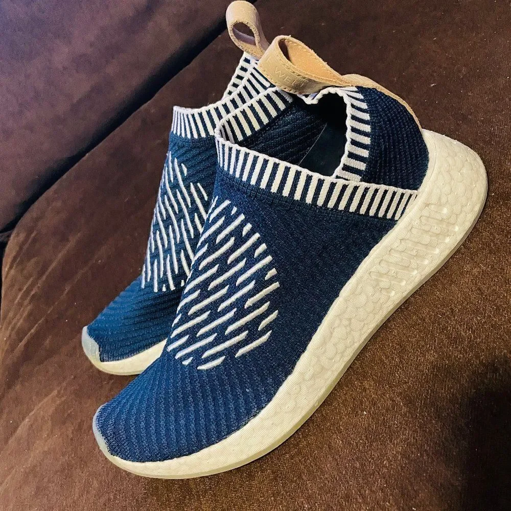 Adidas NMD CS2 Primeknit Ronin Navy White Womens 7 Mens 6